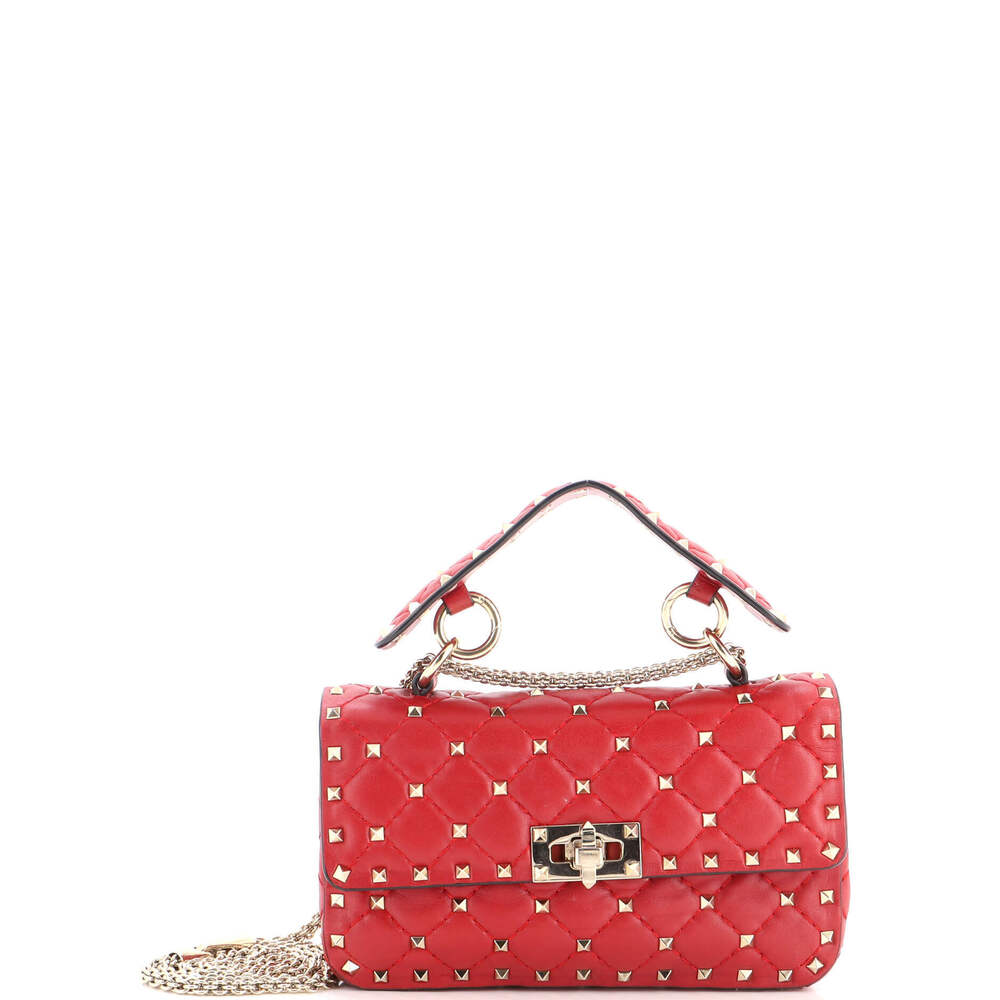 Valentino Garavani Small Rockstud Spike Flap Bag Quilted Leather